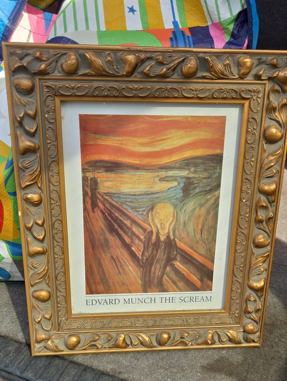 Picture print with classic gold wooden frame - Edvard MUNCH